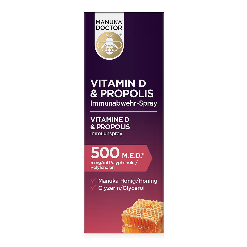 Immun Abwehr Spray mit Vitamin D, Manuka Honig & Propolis - Image 3